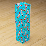 Baseball Snowman Christmas Celebration Pattern  Wine Box<br><div class="desc">Hit a homerun wrapping Christmas gift wine box with this fun Christmas Snowman Baseball pattern.  This features a candy cane baseball bat,  snowflake glove,  and the Snowman Baseball decorated with popular Baseball snacks and holiday candy!</div>