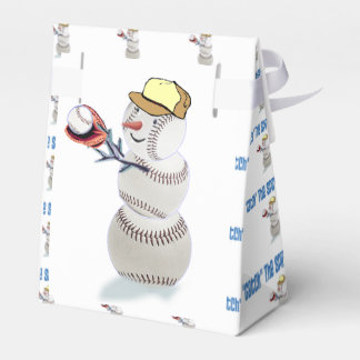 Baseball Snowman Christmas Favour Box