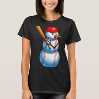 Baseball Snowman Merry Christmas Xmas Pajamas Men