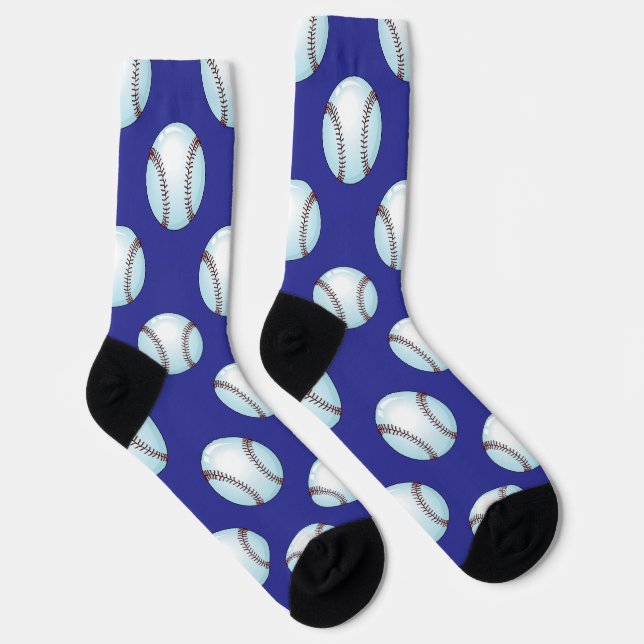 Baseball Socks in Team Colours Blue (Right)