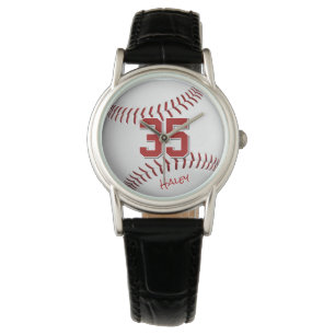 baseball/softball athlete name personalised watch
