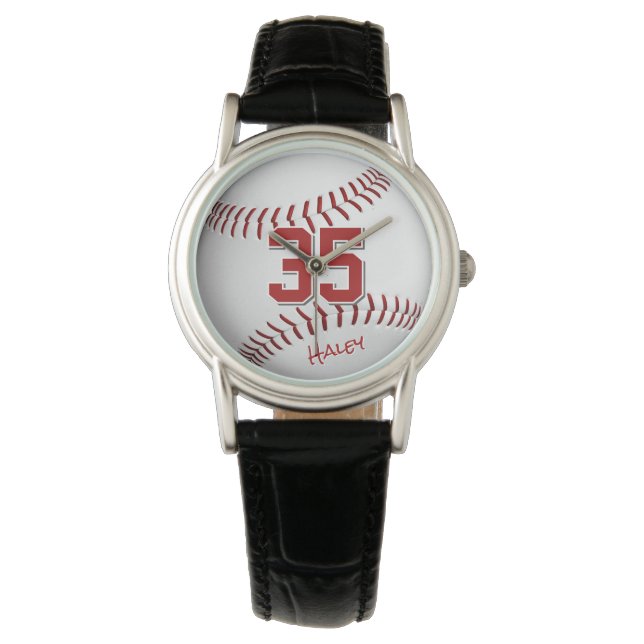 baseball/softball athlete name personalised watch (Front)