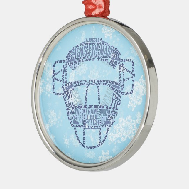 Baseball Softball Catcher's Mask Ornament (Left)