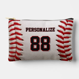 Baseball Softball Custom Name and Number Accessory Pouch