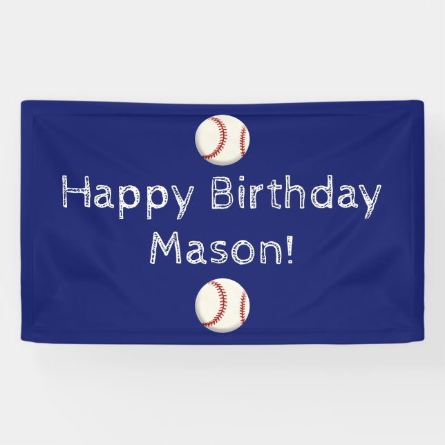 Baseball / Softball Custom Party Banner (Horizontal)