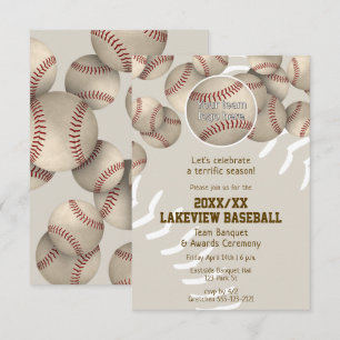 baseball softball end of season banquet awards invitation
