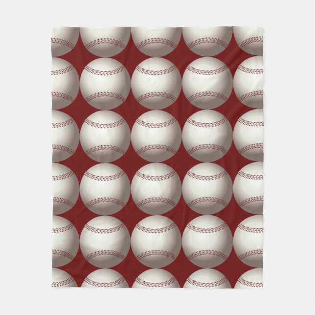 Baseball Softball Fleece Blanket Player Athlete (Front)