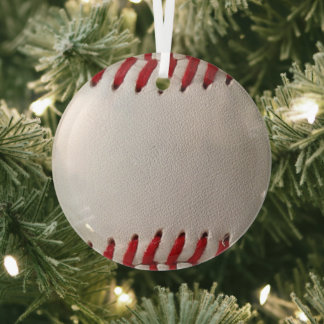 Baseball Softball Glass Tree Decoration
