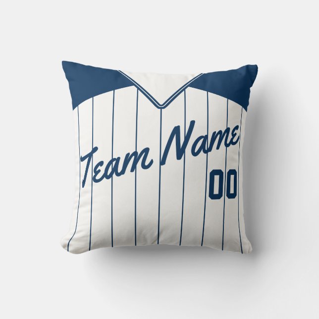 Baseball Softball Jersey Name & Number Template Cushion (Front)