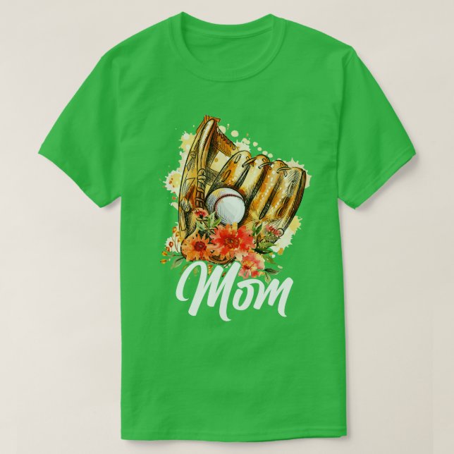 Baseball Softball Mum  T-Shirt (Design Front)