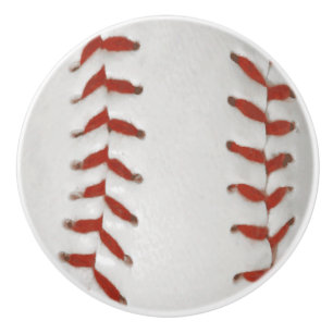 Baseball Softball Print Pattern Background Ceramic Knob
