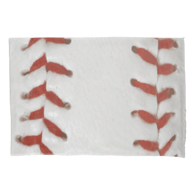 Baseball Softball Print Pattern Background Pillowcase (Front)