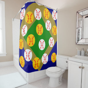 Baseball/Softball Shower Curtain