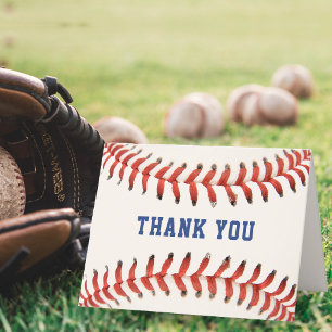 Baseball Softball Sport Birthday Party Wedding Thank You Card