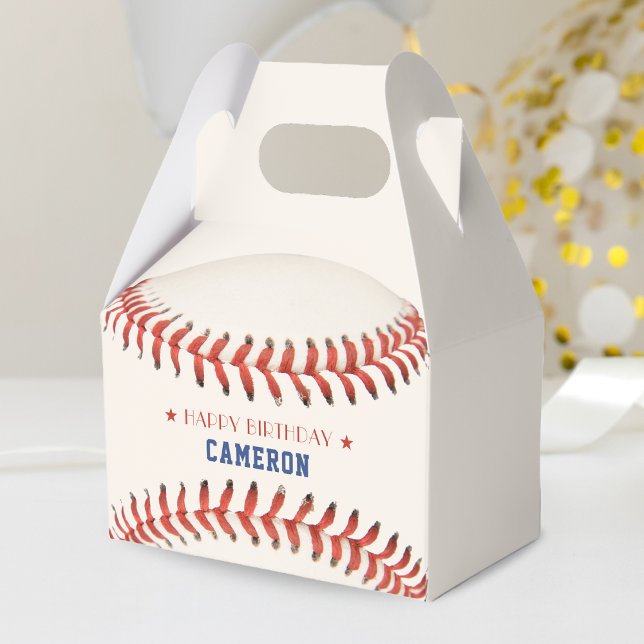 Baseball Softball Sport Happy Birthday Party Favour Box (Baseball Softball Sport Happy Birthday Party Favor Box)