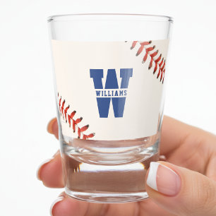 Baseball Softball Sport Name Monogram Shot Glass
