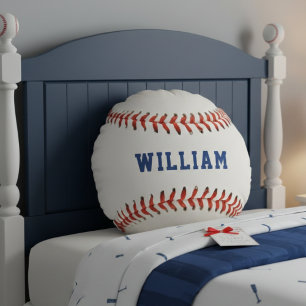 Baseball Softball Sport Name Round Cushion