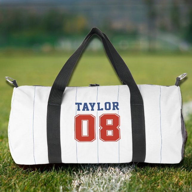 Baseball Softball Sport Pinstripe Duffle Bag (Baseball Softball Sport Pinstripe Duffle Bag)