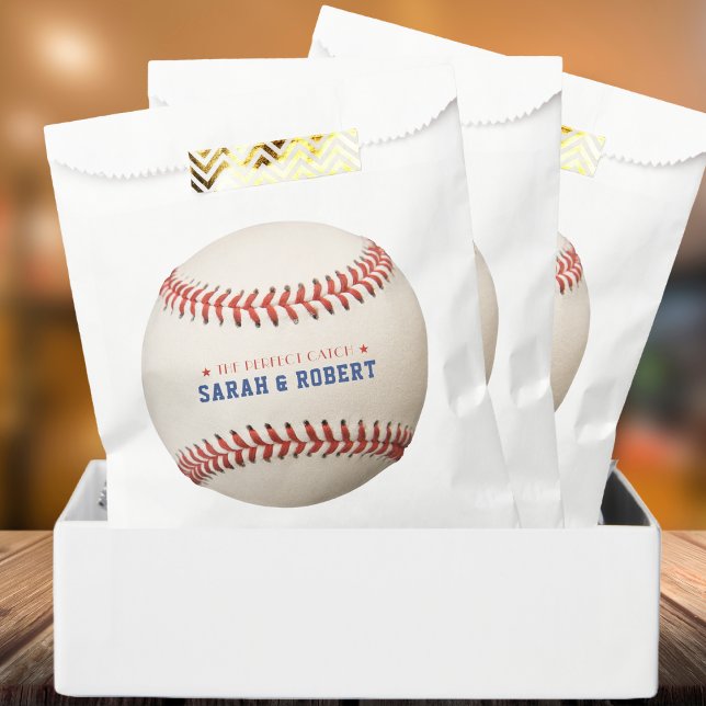Baseball Softball Sport The Perfect Catch Wedding Favour Bags (Baseball Softball Sport The Perfect Catch Wedding Favor Bag)
