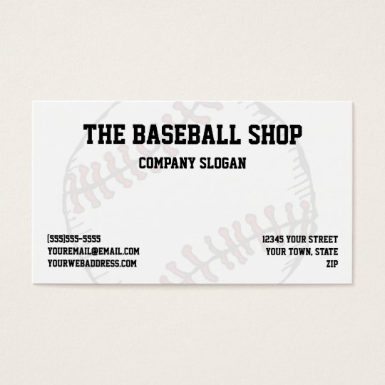 Baseball Softball Sports Theme Business Card