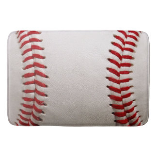 Baseball Softball Stitched Graphic - Sports Art Bath Mat