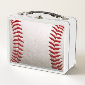 Baseball Softball Stitched Graphic - Sports Art Metal Lunch Box