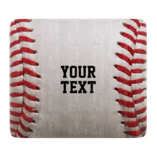Baseball Softball Stitching Custom Text Cutting Board
