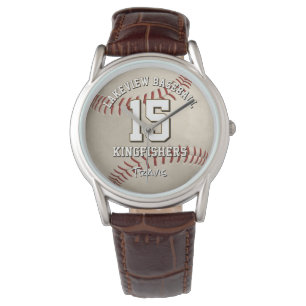 baseball/softball team name personalised watch