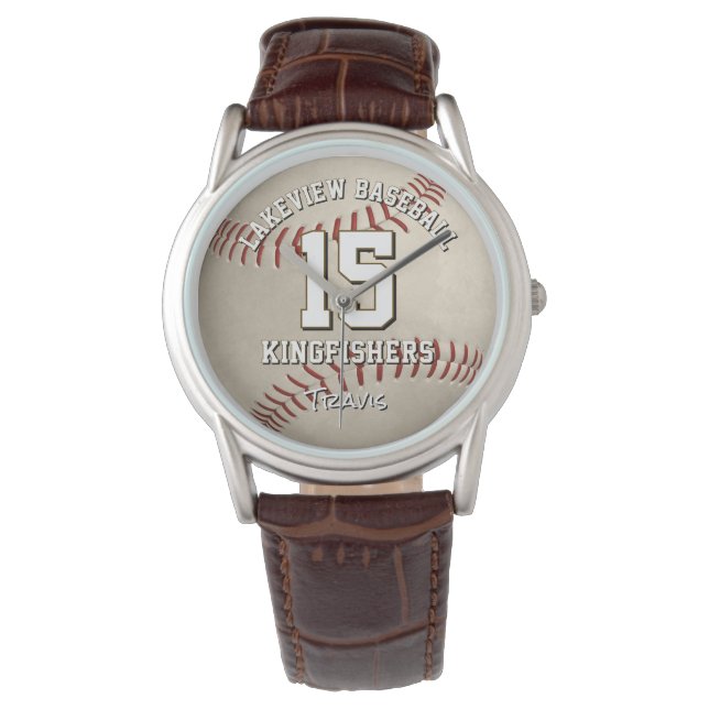 baseball/softball team name personalised watch (Front)