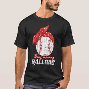 Baseball Softball Wife Mum Busy Raising Baller T-Shirt