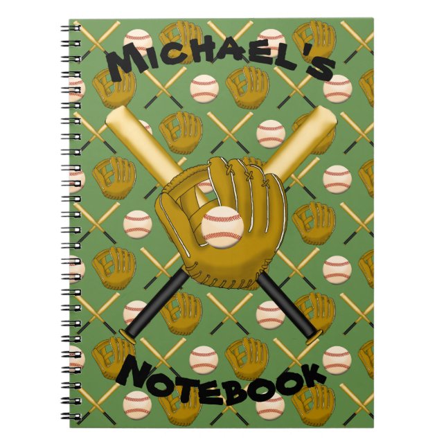 Baseball Spiral Notebook (Front)