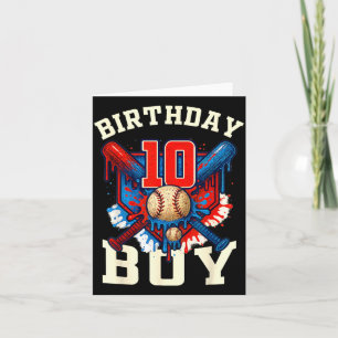 Baseball Splash Drip 10th Birthday Srts Lover Boy Card