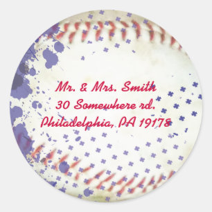 Baseball Splatter Bar Bat Mitzvah Reply sticker