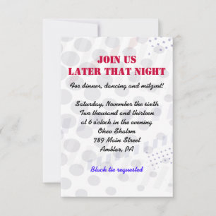 Baseball Splatter Bar Mitzvah Party card