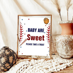 Baseball Sport baby are sweet baby shower favour Poster