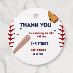 Baseball Sport  Baby shower party Classic  Favour Tags