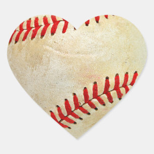 Baseball sport ball game play dirty old heart sticker