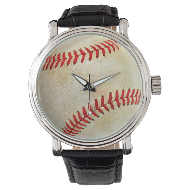 Baseball sport ball game play dirty old watch (Front)