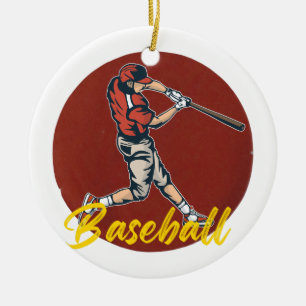 Baseball Sport Ceramic Tree Decoration