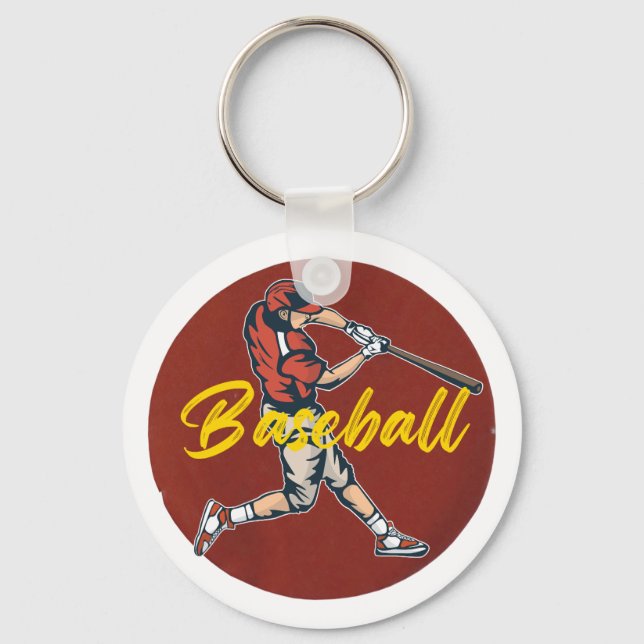 Baseball Sport Key Ring (Front)