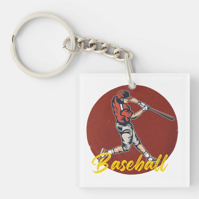 Baseball Sport Key Ring (Front)