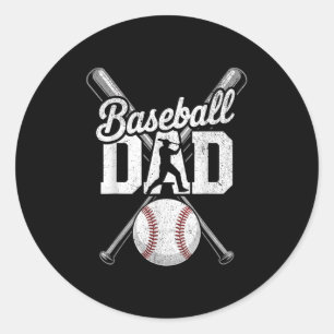 Baseball Sport Lovers For Fathers Day Classic Round Sticker