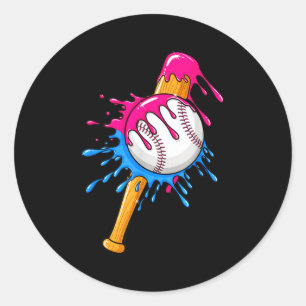 Baseball Sport Respect The Drip Boys Baseball  Classic Round Sticker
