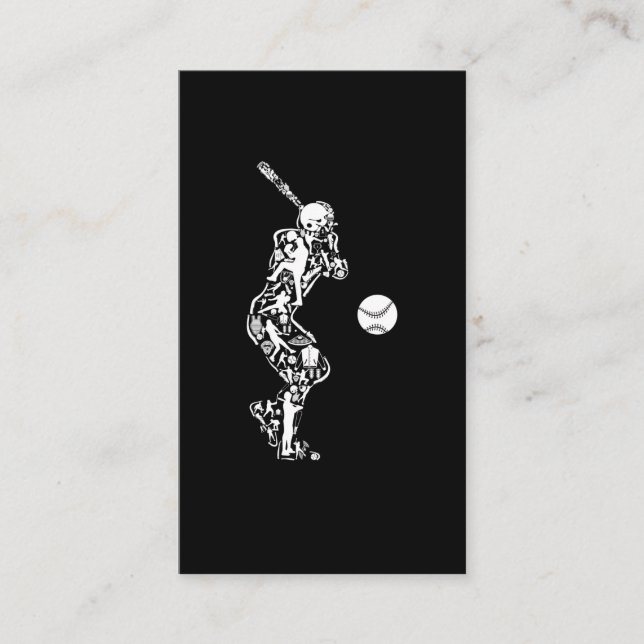 Baseball Sport Symbols Baseball Player Business Card (Front)