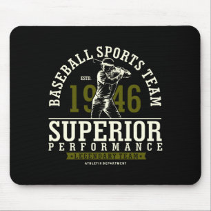 Baseball Sport Team Estd 1946 T Shirt Mouse Mat