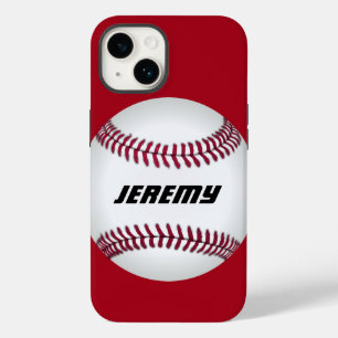 baseball sports add your text personalised red  Case-Mate iPhone 14 case