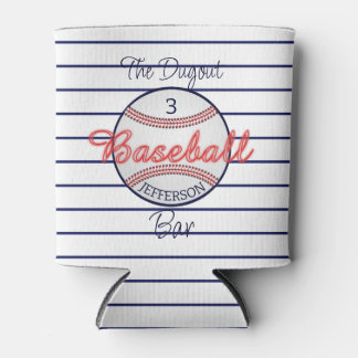 Baseball Sports Bar Can Cooler