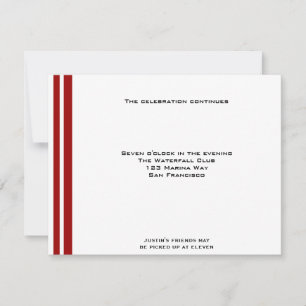 Baseball Sports Bar Mitzvah Reception Invitation