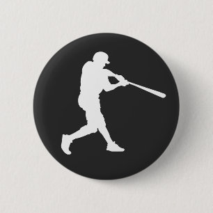 Baseball Sports Batter Custom-Cut 6 Cm Round Badge