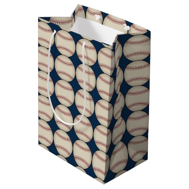 Baseball Sports Birthday Christmas Gift Bag (Back Angled)